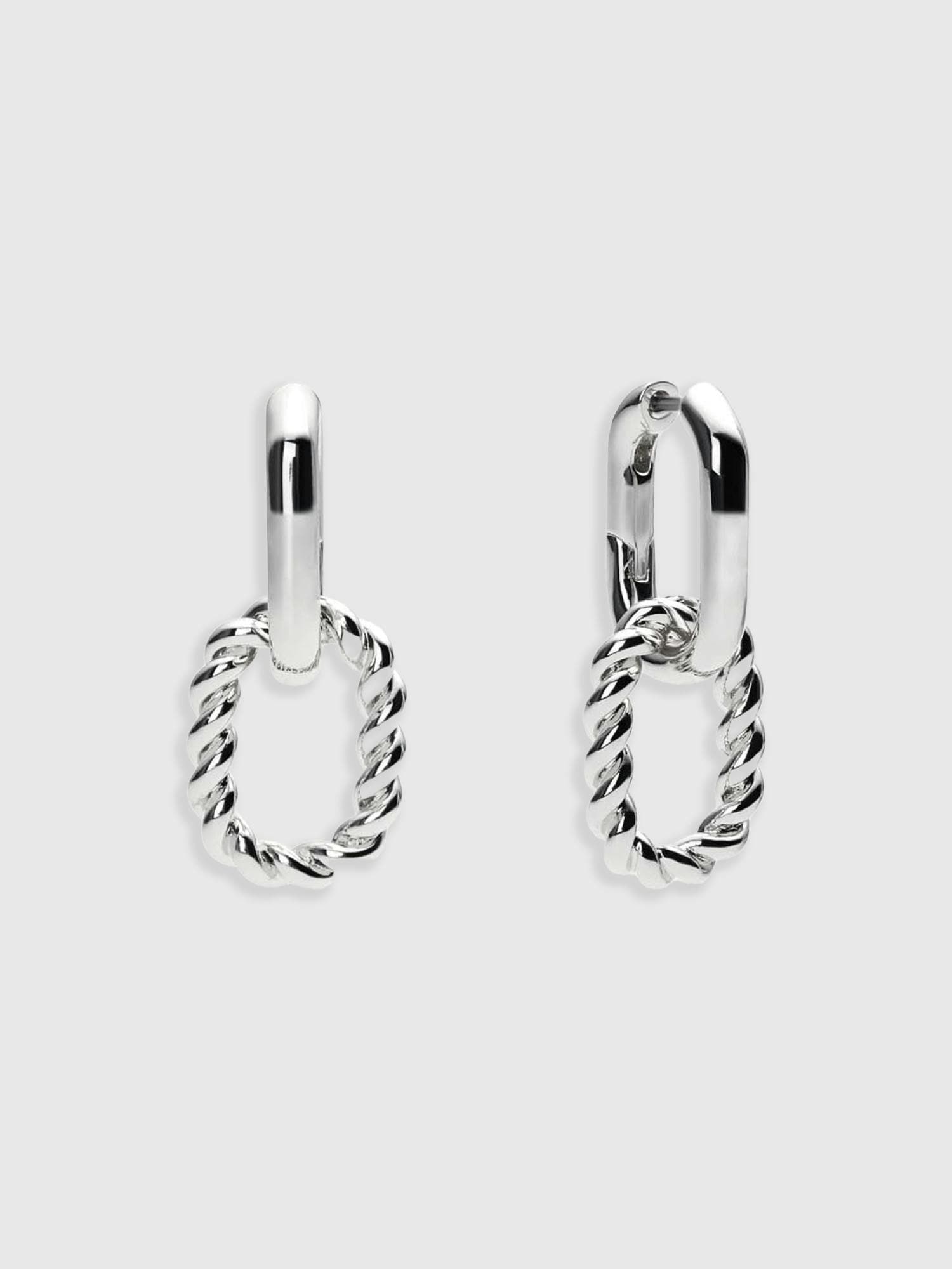 Ana Luisa Ash Silver Double Hoop Earrings