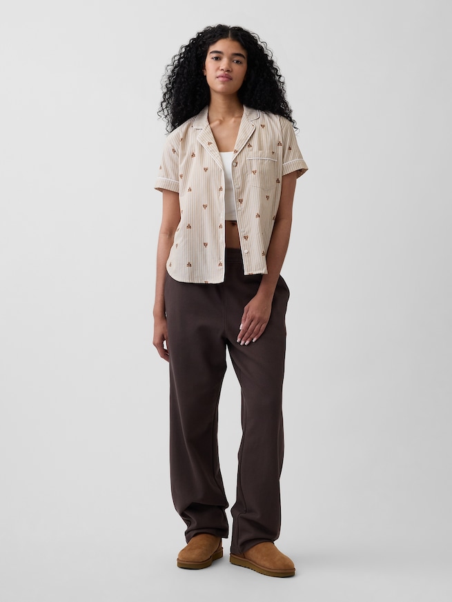 ポプリン パジャマシャツ-1