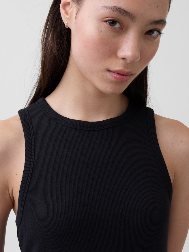 モダンリブ タンクトップ マキシワンピース-3