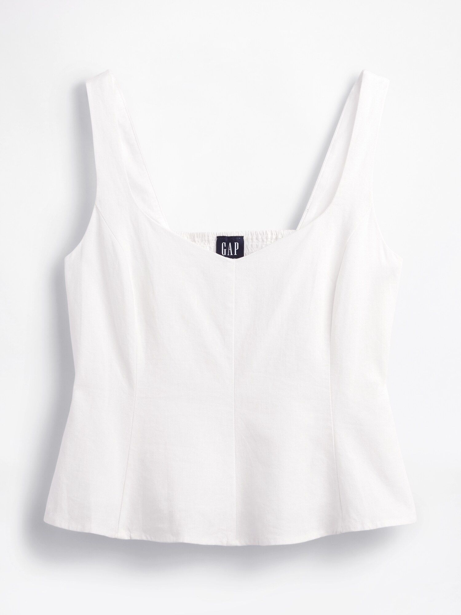 リネンブレンド ペプラムトップス-4