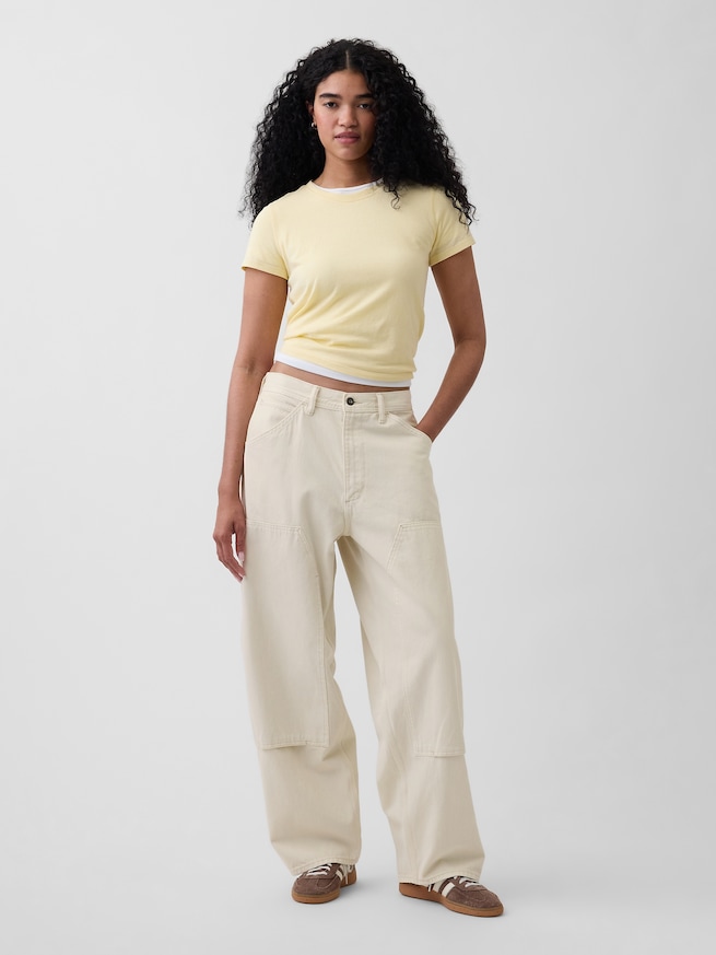 スーパーバギー ダブルニー カーペンターデニム-5