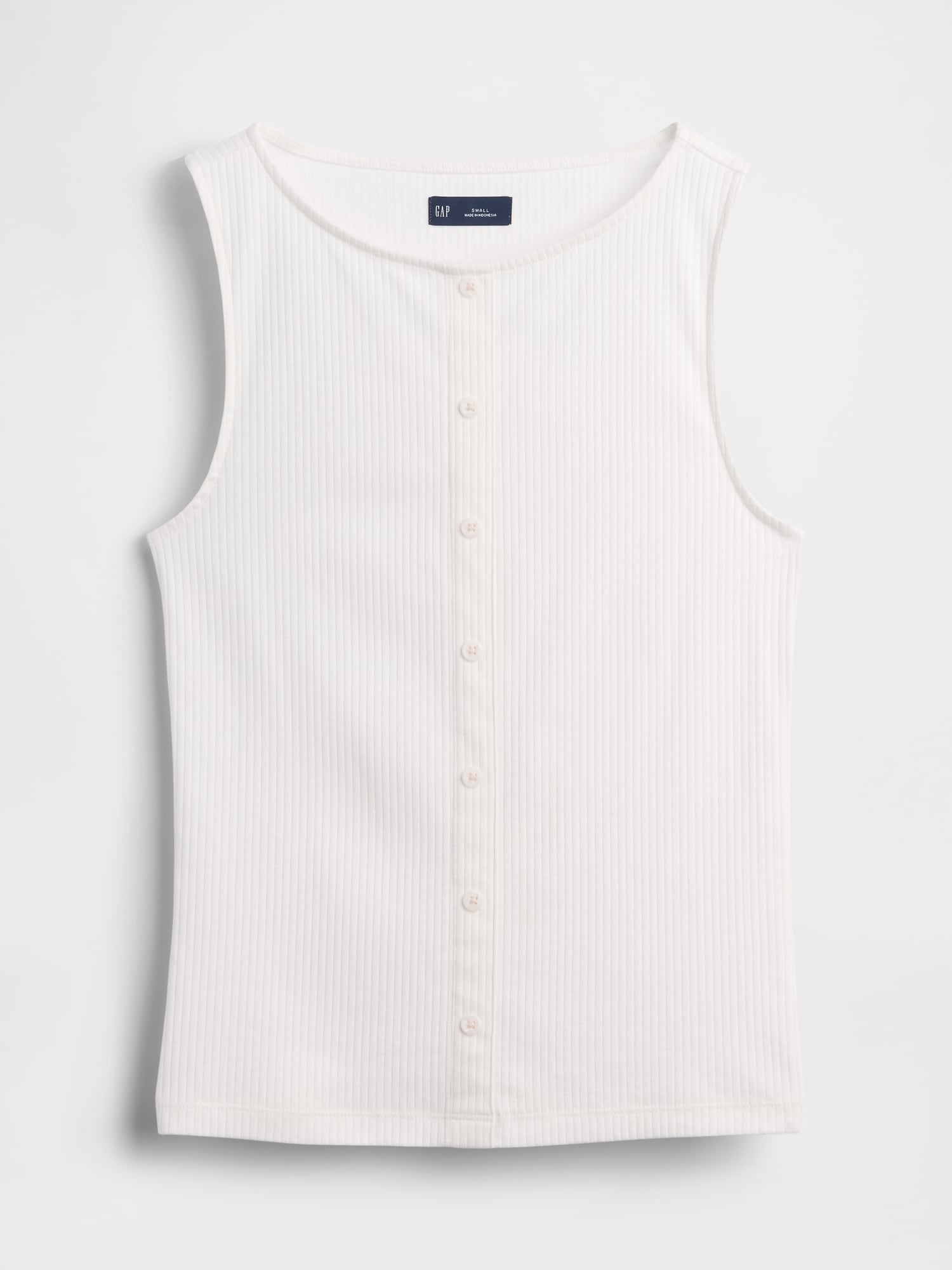 リブ ボタンアップ タンクトップ-4
