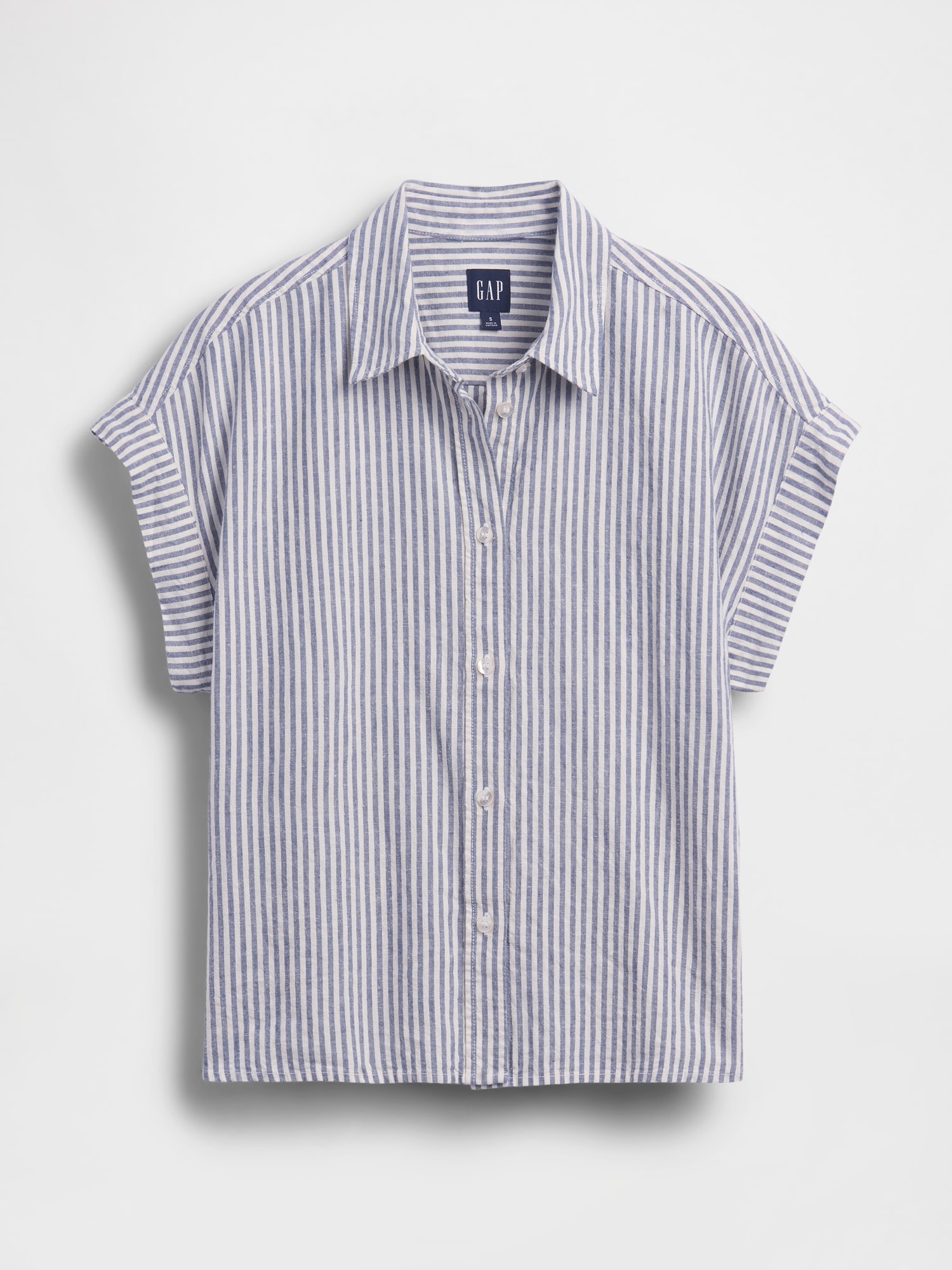 リネンブレンド オーバーサイズシャツ-4