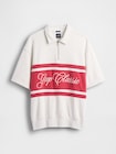 ヴィンテージソフト フレンチテリー GAPクラシックロゴ 1/4ジップアップ プルオーバー-4