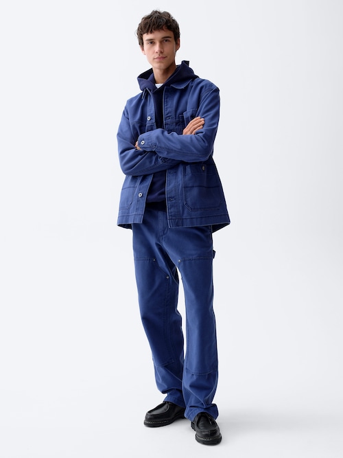 '90s ルーズフィット キャンバス ダブルニー カーペンターパンツ