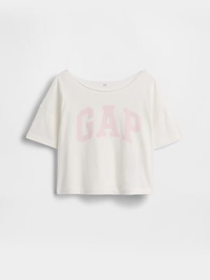 オーバーサイズ ワイドネック Tシャツ (キッズ)