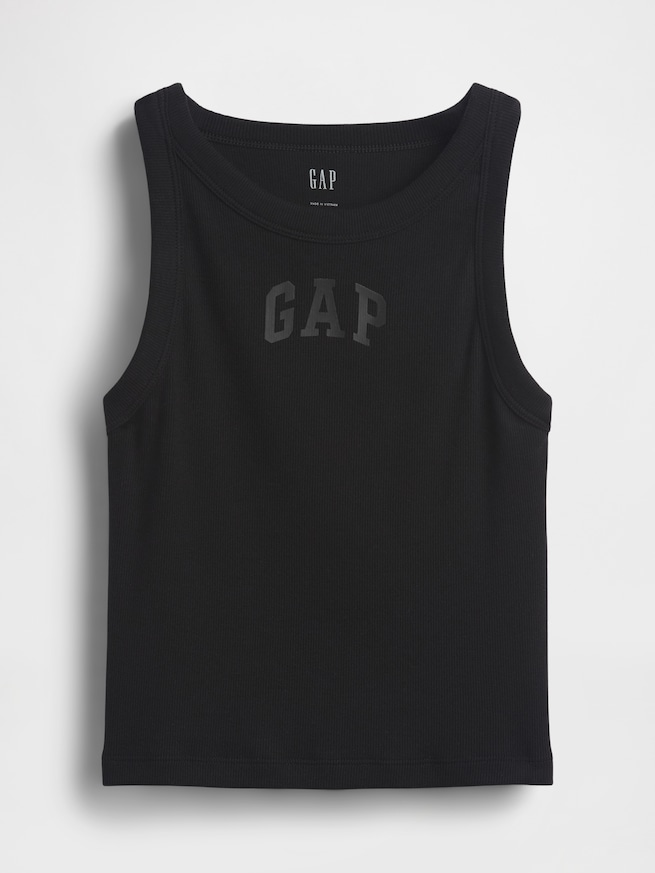 リブ GAPロゴ クロップド タンクトップ-4
