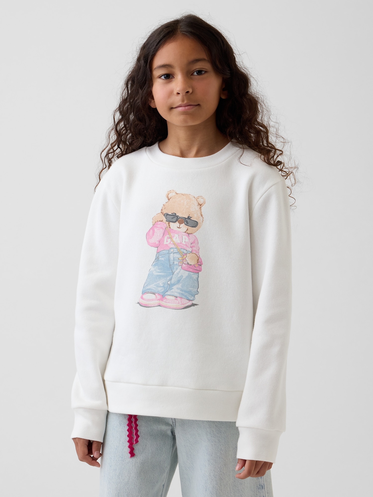 ウェッジ クルーネック スウェットシャツ (キッズ)-0