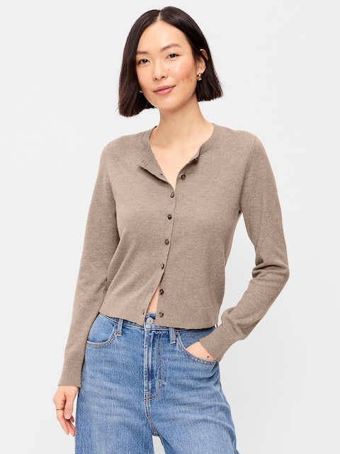SoSoft Lite Cropped Crew-Neck Cardigan