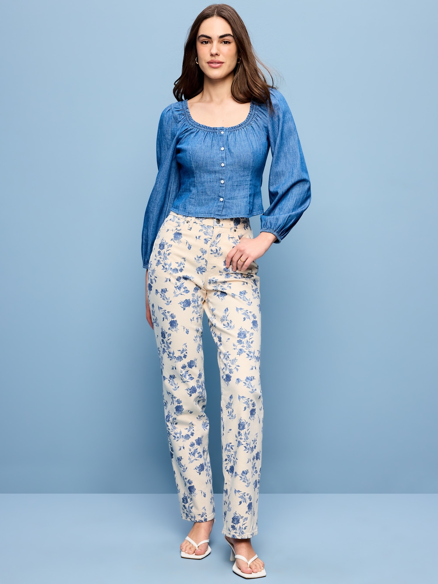 JEAN OG AMPLE À TAILLE HAUTE