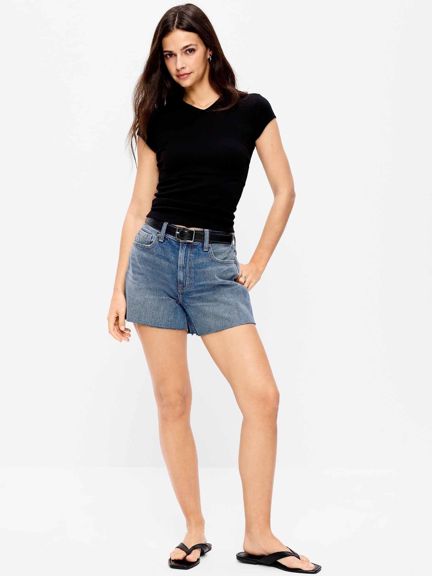 High-Waisted OG Cut-Off Jean Shorts -- 4-inch inseam