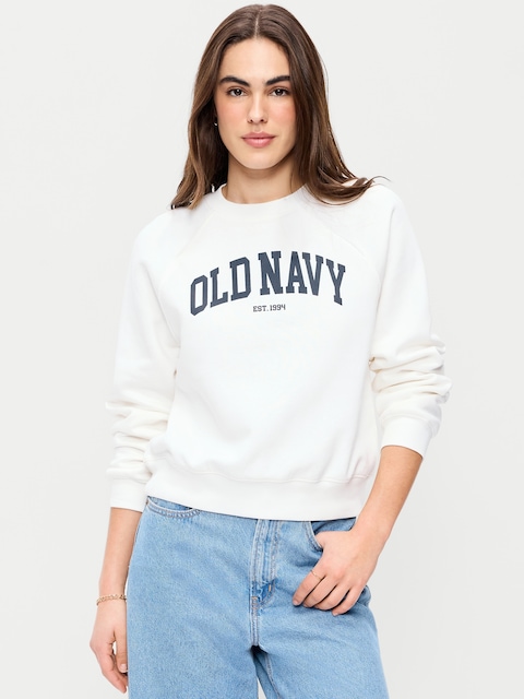 Vintage Crew-Neck Logo-Graphic Sweatshirt