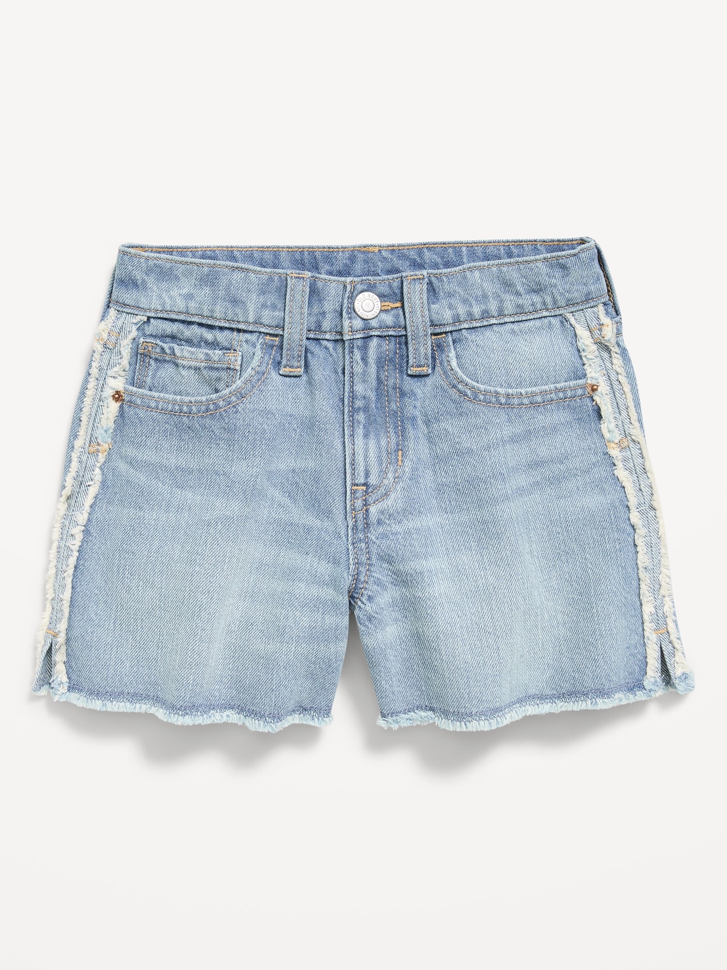 Extra High-Waisted Frayed-Hem Jean Shorts for Girls