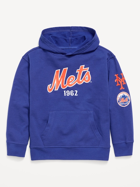 New York Mets Gender-Neutral Pullover Hoodie for Kids