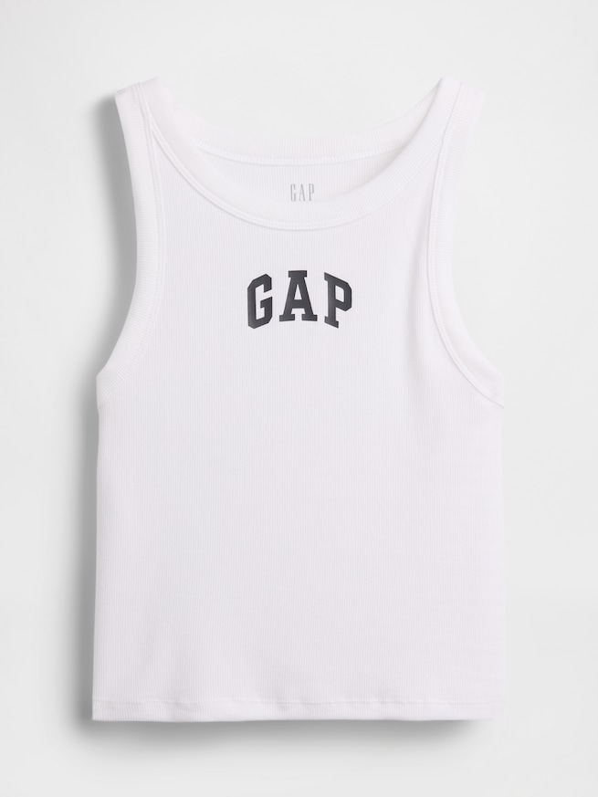 リブ GAPロゴ クロップド タンクトップ-4
