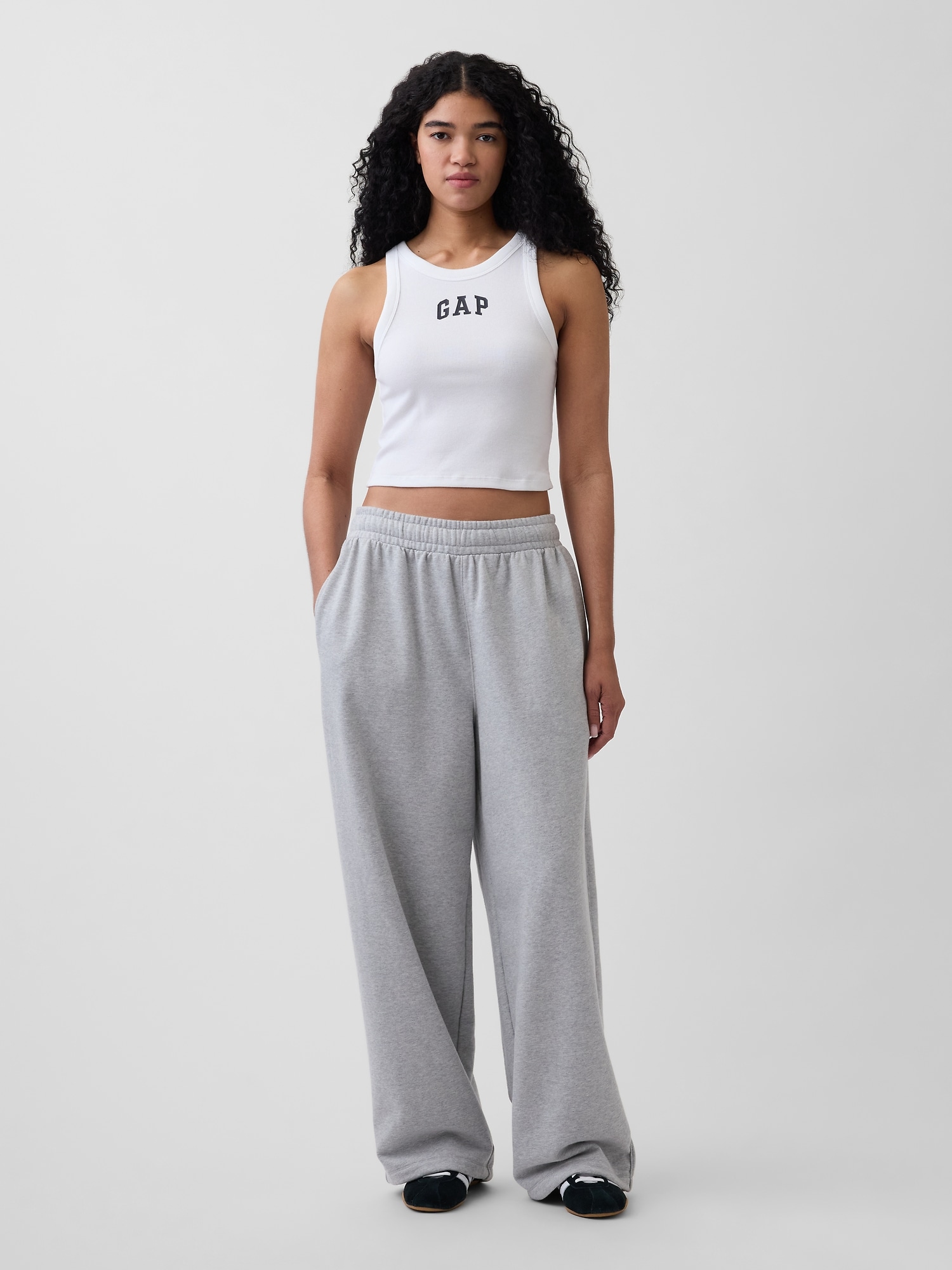 リブ GAPロゴ クロップド タンクトップ-1