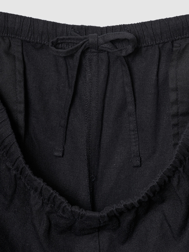 リネンブレンド イージーウエスト ワイドパンツ-2