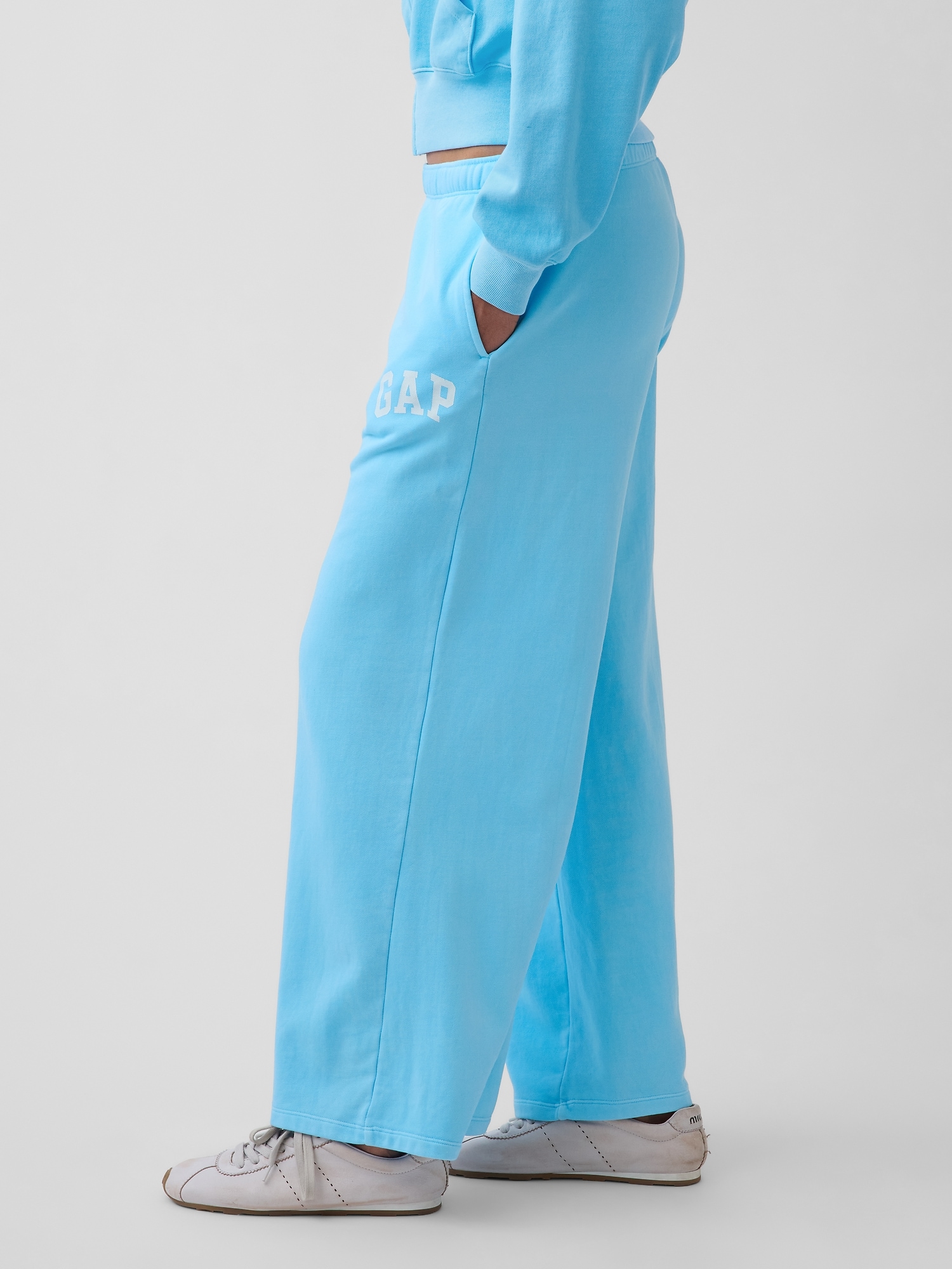 GAPロゴ フレンチテリー ワイドパンツ-2