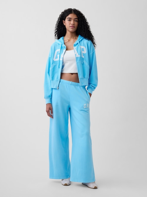 GAPロゴ フレンチテリー ワイドパンツ