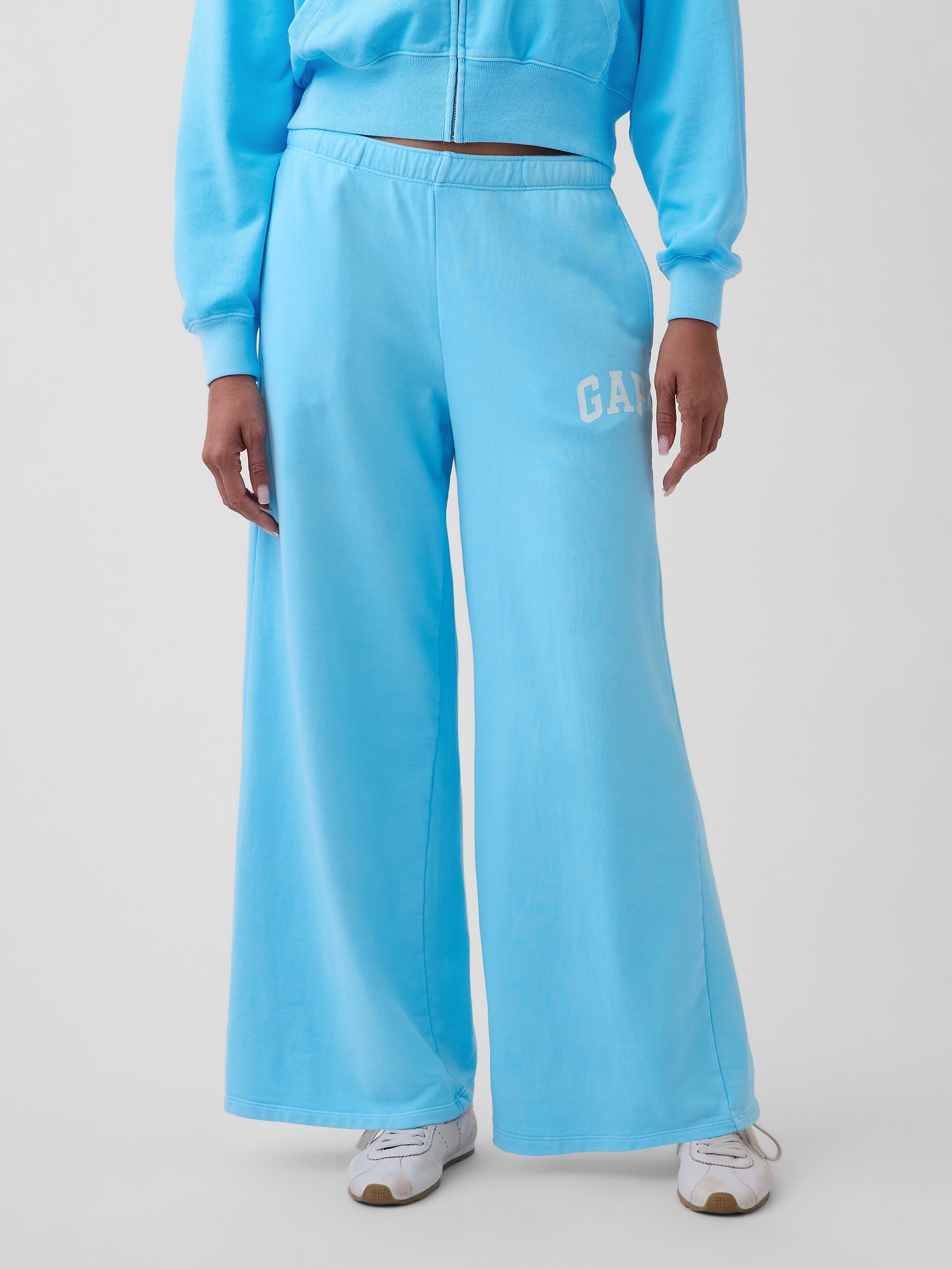 GAPロゴ フレンチテリー ワイドパンツ-1