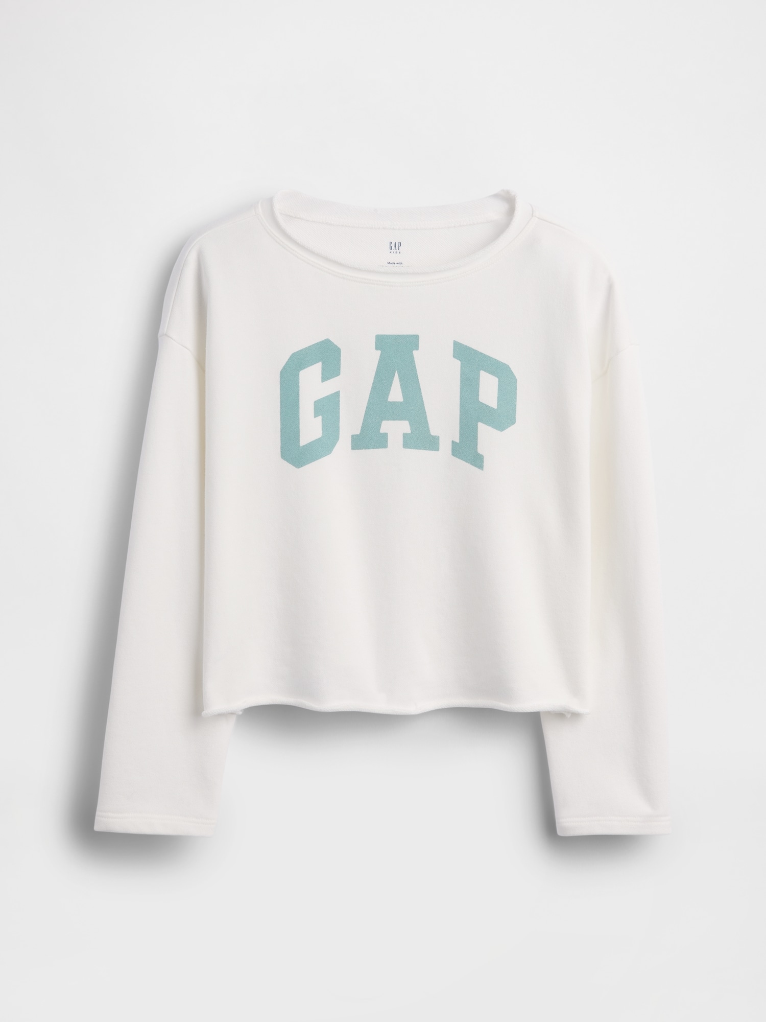 フレンチテリー ワイドネック GAPロゴ スウェットシャツ (キッズ)-1