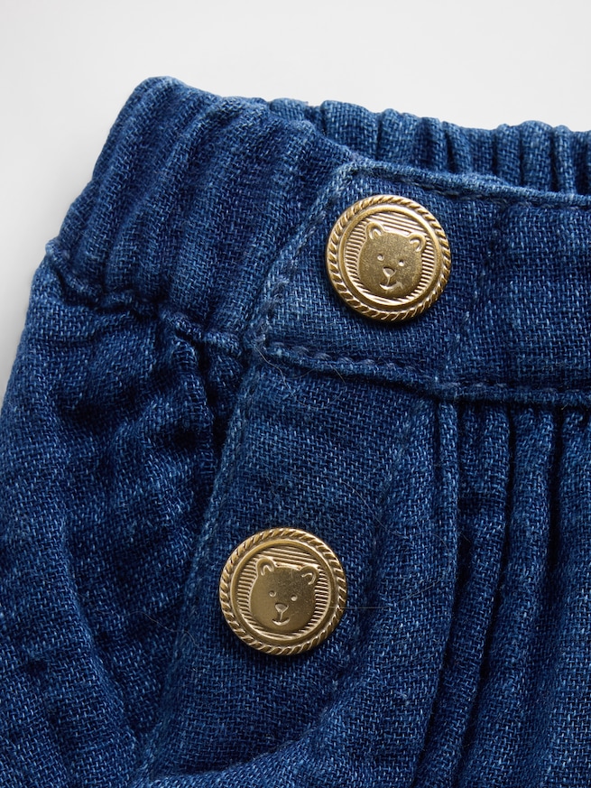 コットンガーゼ デニム セーラーブルマ (ベビー)-2