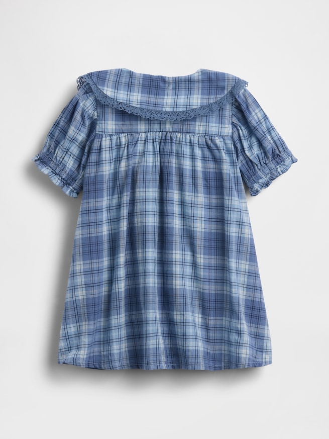 プレイド ラッフルフリル 襟付きワンピース (ベビー)-1