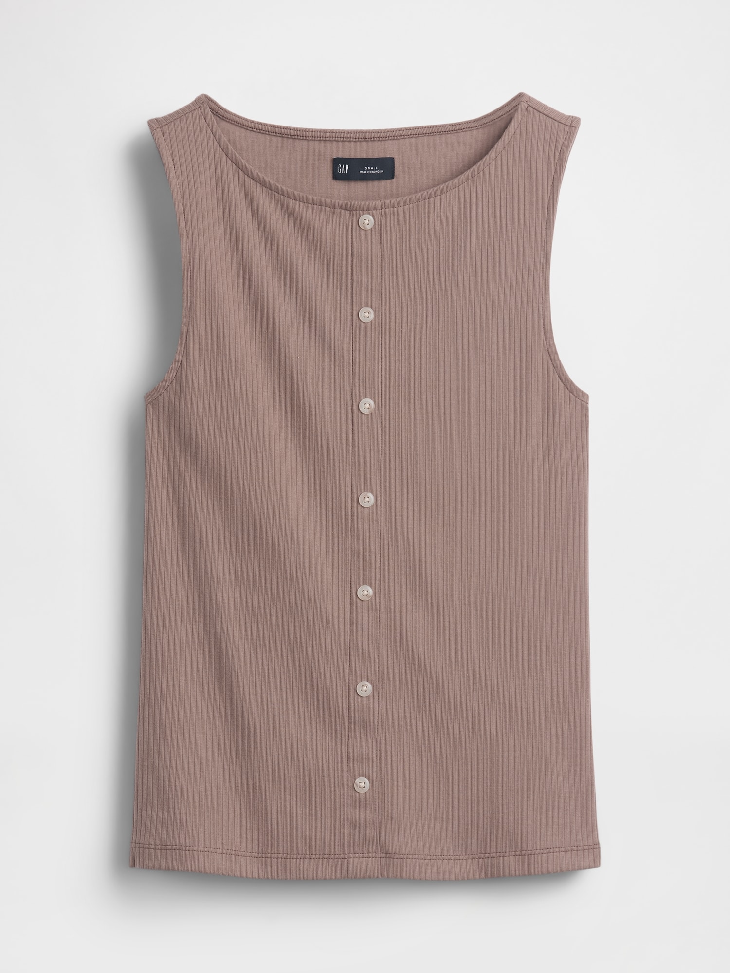 リブ ボタンアップ タンクトップ-4