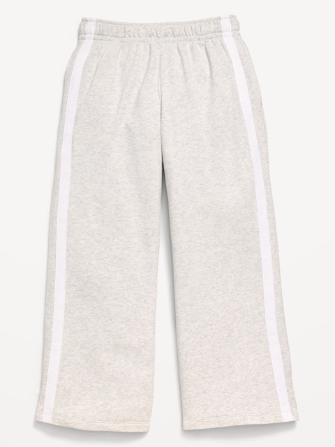 PANTALON EN JERSEY BOUCLETTE COUPE GÉNÉREUSE À JAMBE DROITE RÉTRO POUR FILLE