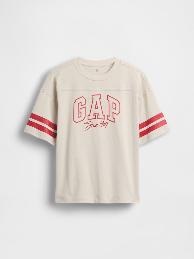 オーバーサイズ GAPロゴ シーム Tシャツ (キッズ)-0