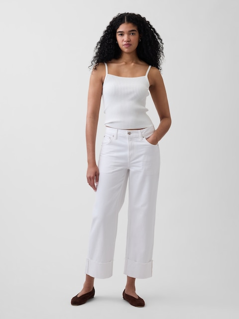 Low Slung Relaxed Crop Jeans