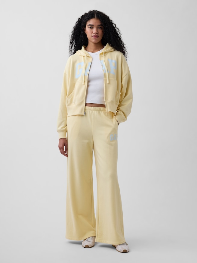 GAPロゴ フレンチテリー ワイドパンツ-0