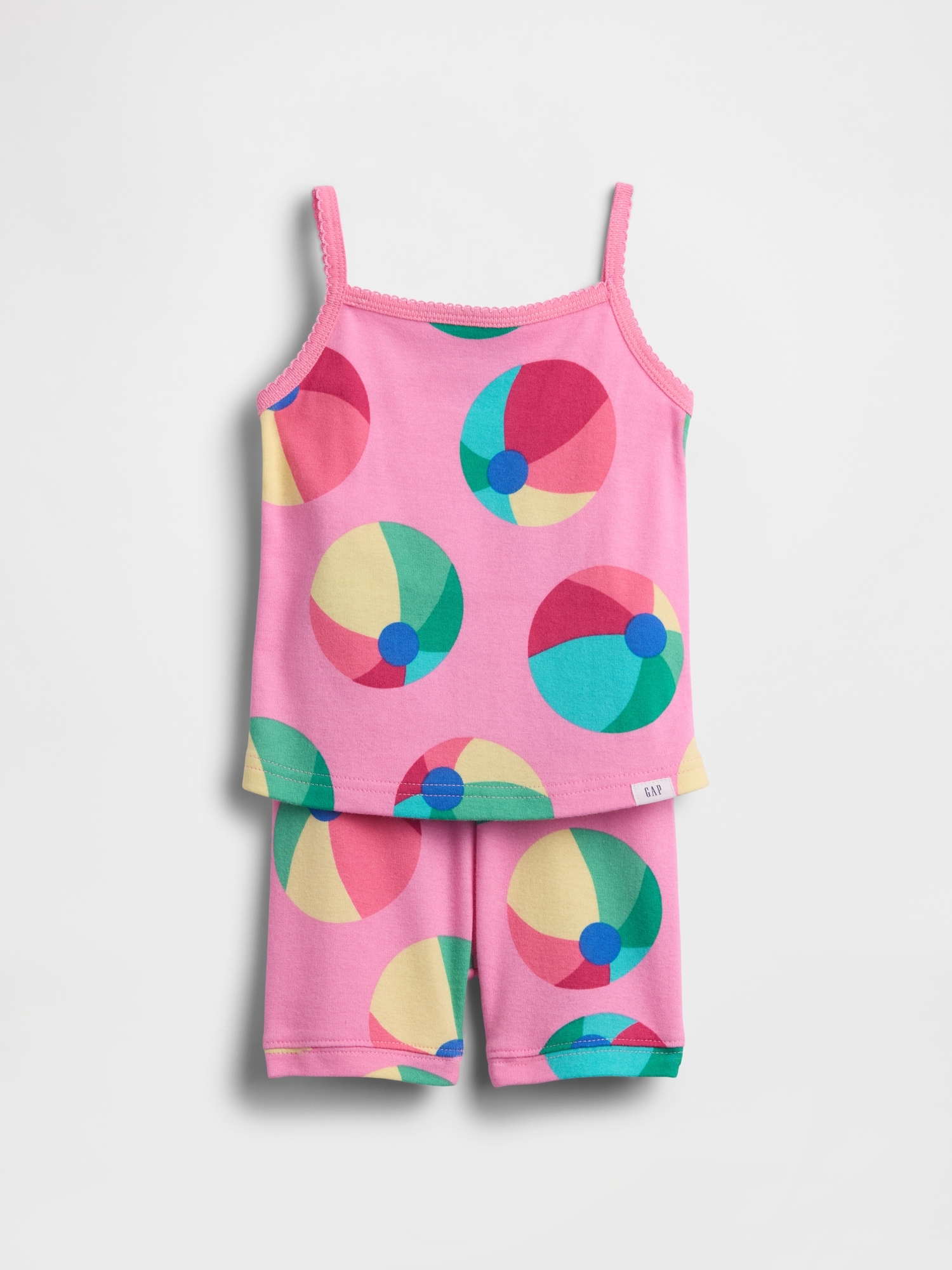 Baby & Toddler Organic Brushed Cotton Beach Ball Cami PJ Short Set