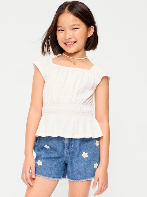 Ruffled Smocked Top for Girls