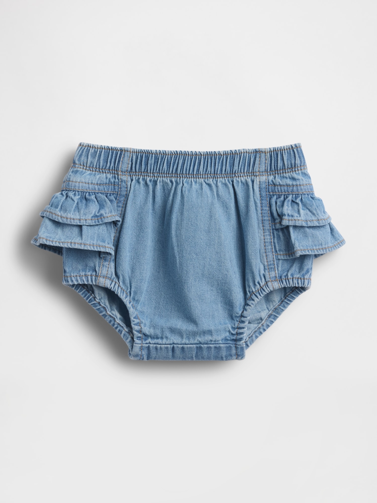 Baby Denim Ruffle Bloomers
