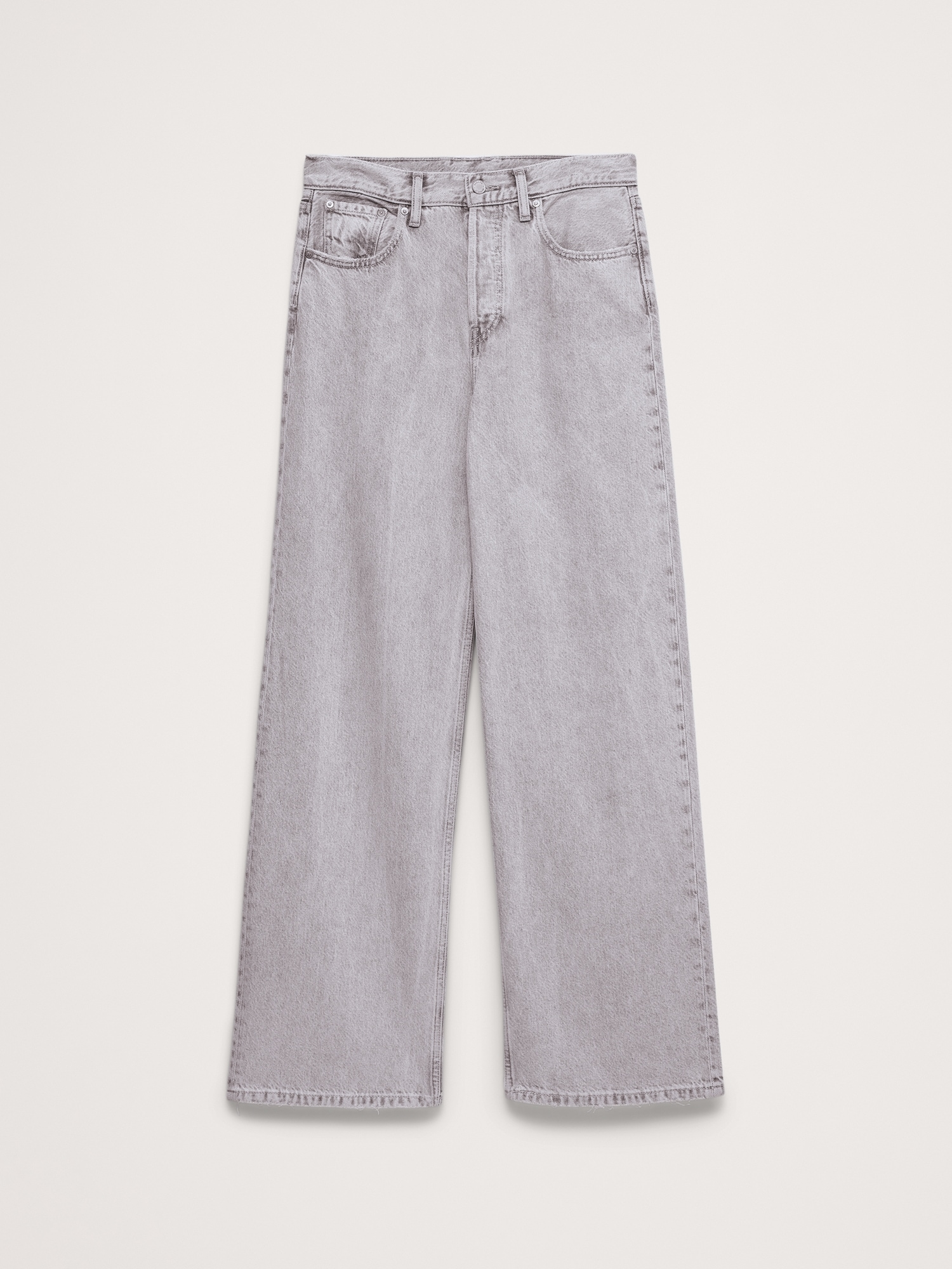 Mid-Rise Baggy-Straight Lightweight Jean