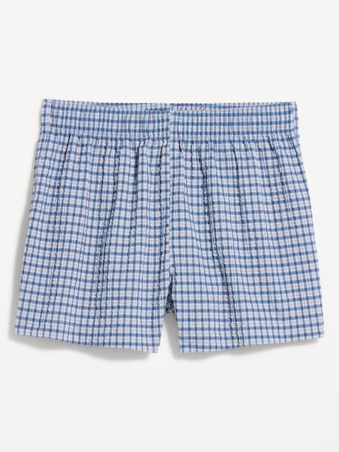Seersucker Boxer Pajama Shorts