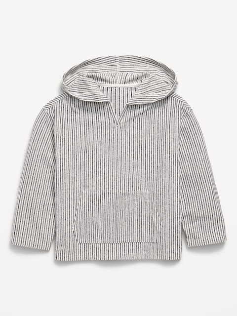 Oversized Heavyweight Terry Striped Hoodie for Boys