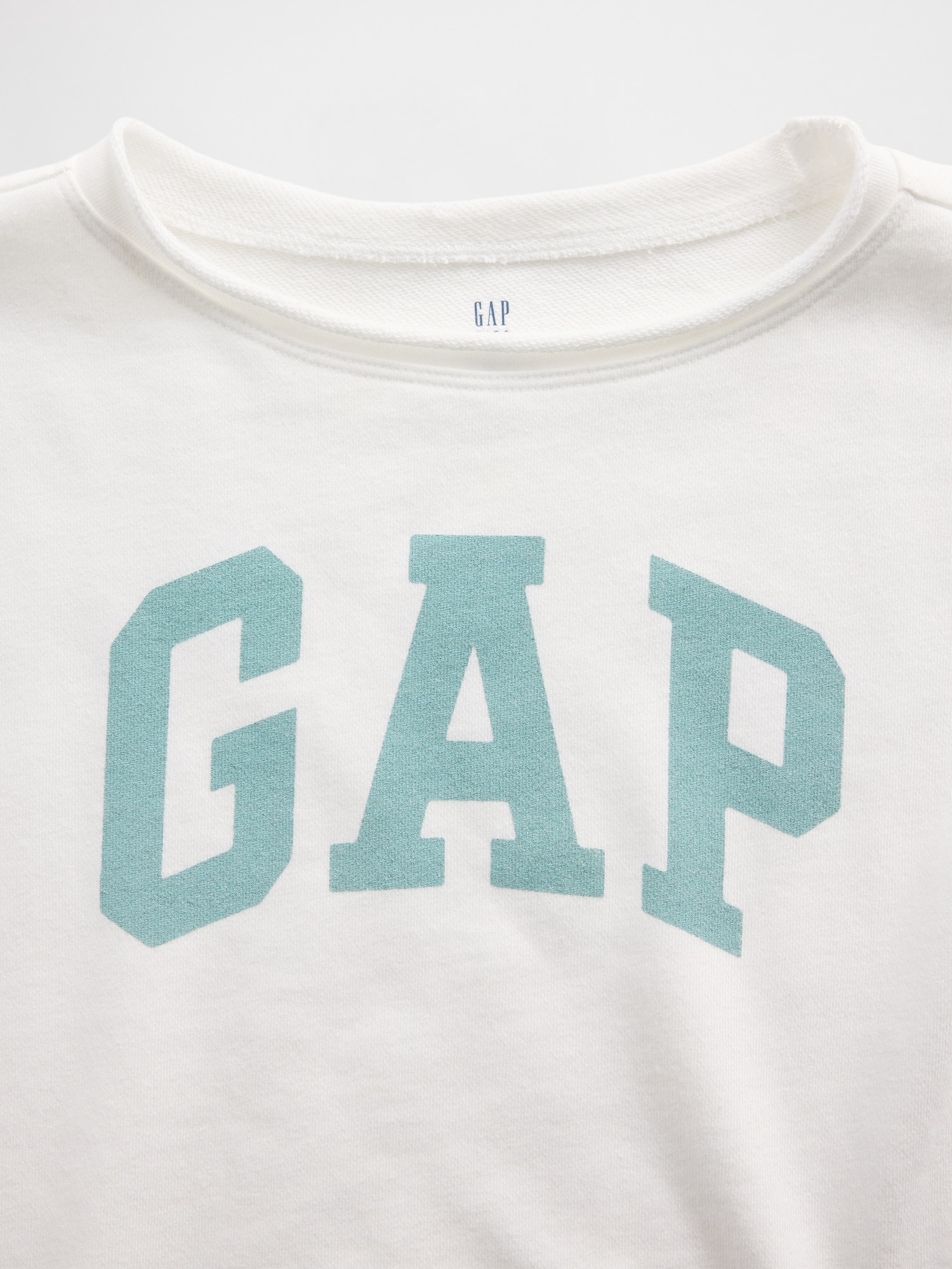 フレンチテリー ワイドネック GAPロゴ スウェットシャツ (キッズ)-4