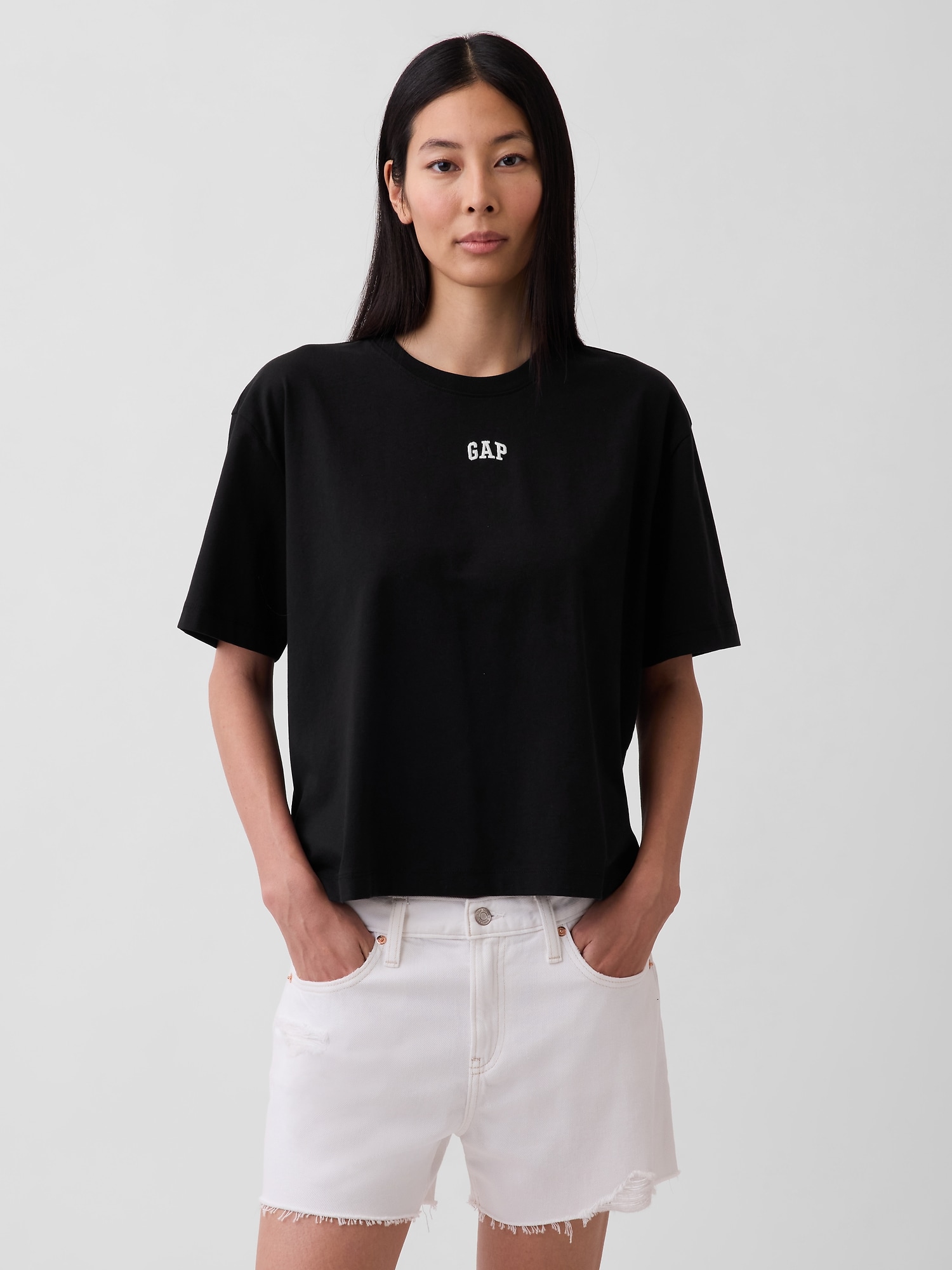 オーバーサイズ GAPロゴ チューニックTシャツ-0
