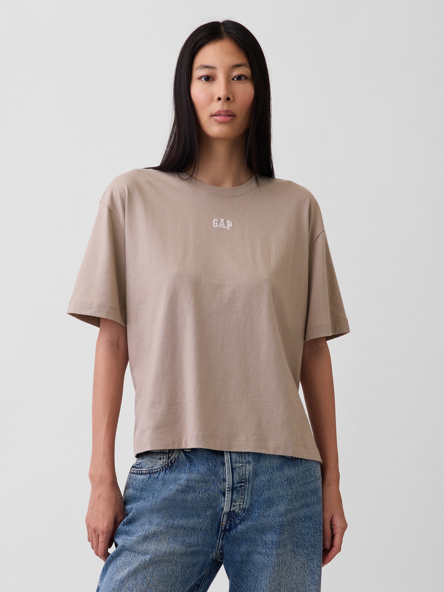 オーバーサイズ GAPロゴ チューニックTシャツ-0