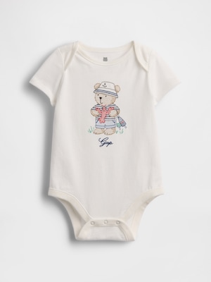 はじめてのお気に入り オーガニックコットン グラフィック ボディスーツ (ベビー)