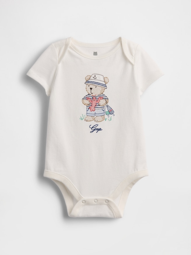 はじめてのお気に入り オーガニックコットン グラフィック ボディスーツ (ベビー)-0