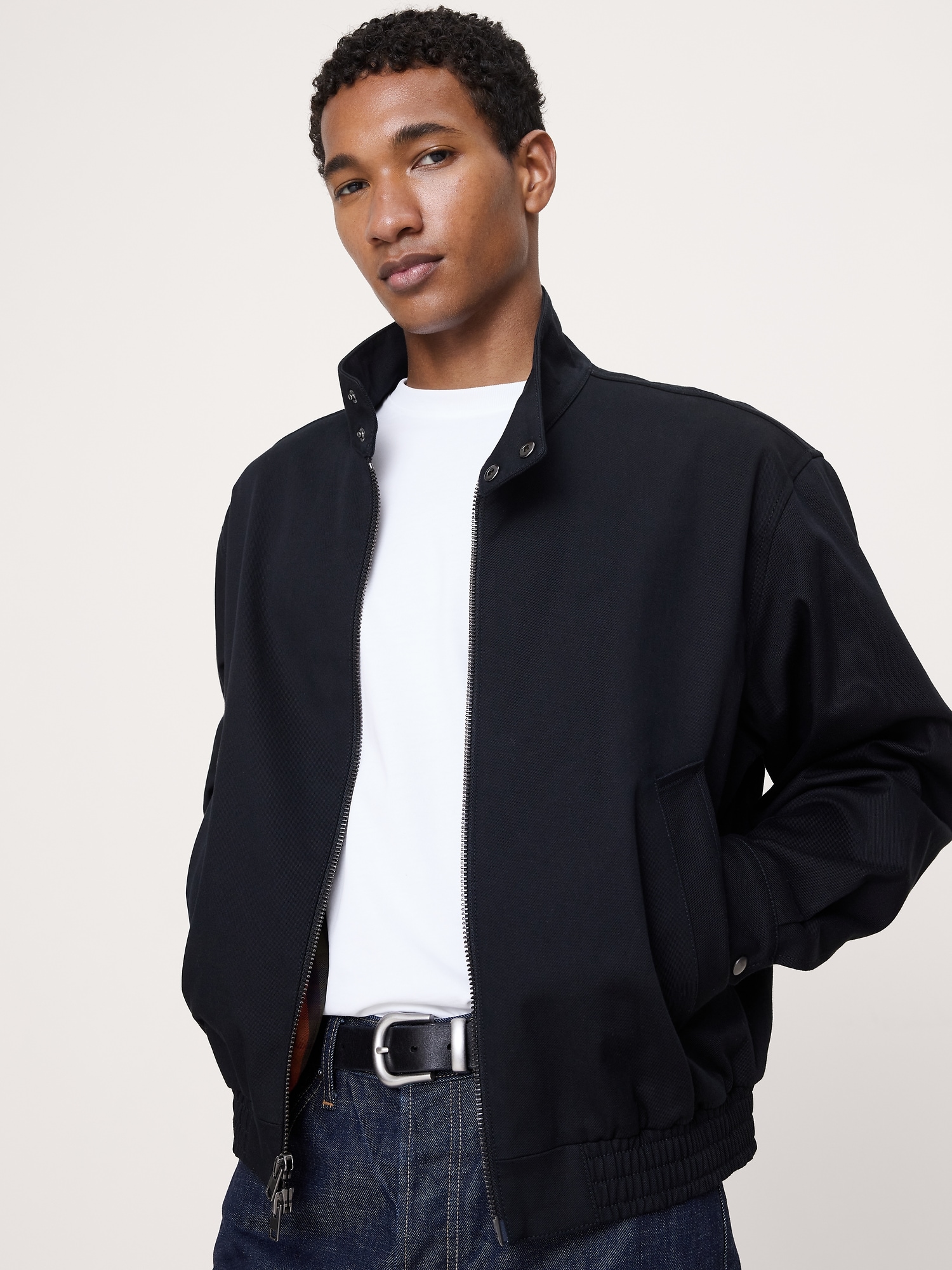 スエード コットン クルーネック Tシャツ-2