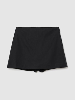 リネンブレンド ミニスカート・スコート