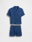 コットンガーゼ デニム コーデセット (幼児・ベビー)-1