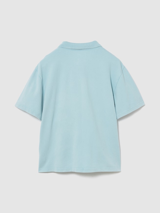 リラックスフィット ピケ クロップド ポロシャツ-2