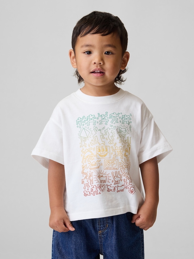 キース・へリング グラフィックTシャツ (幼児)-0
