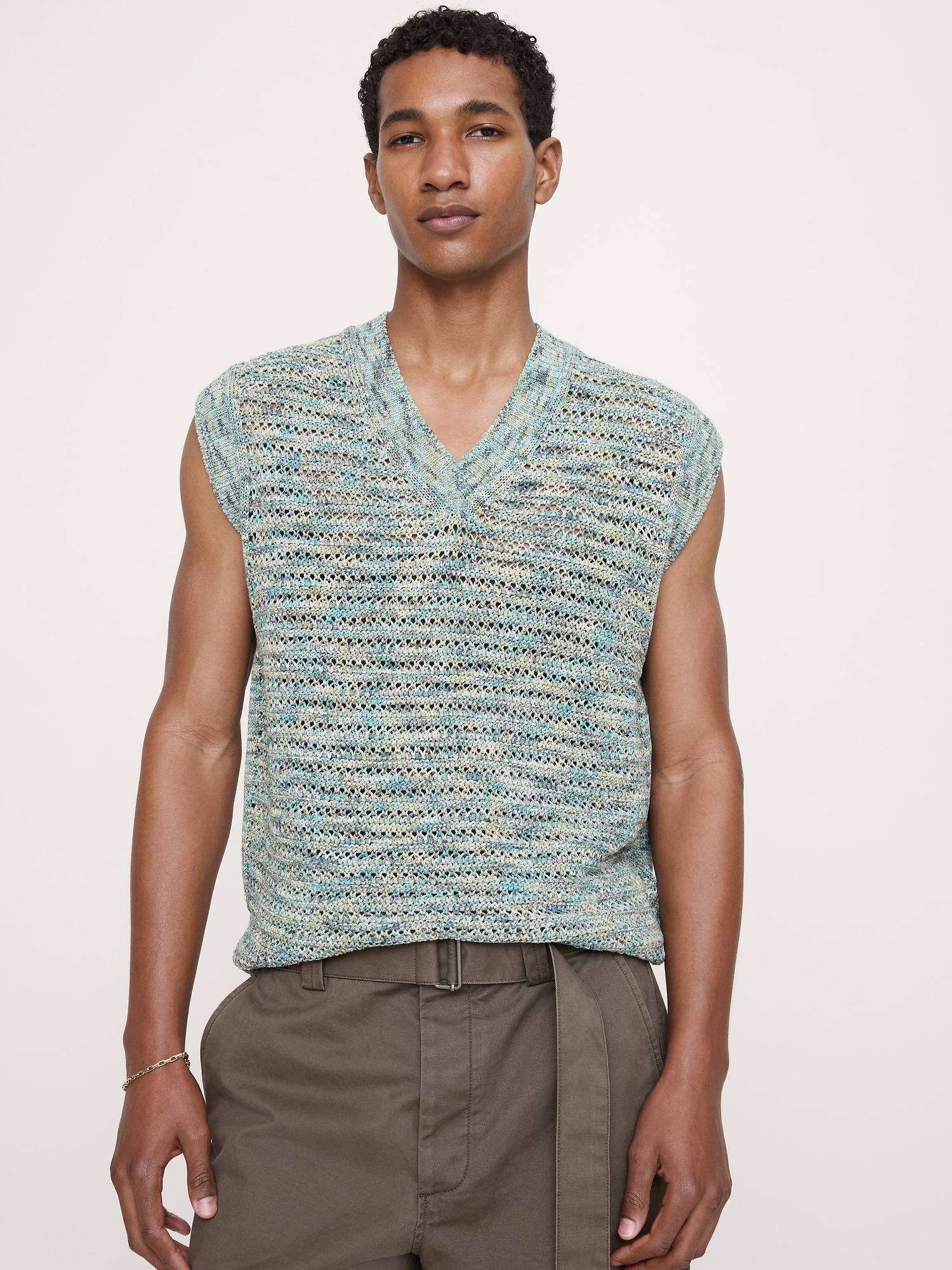 Spacedye Cotton Crochet Vest
