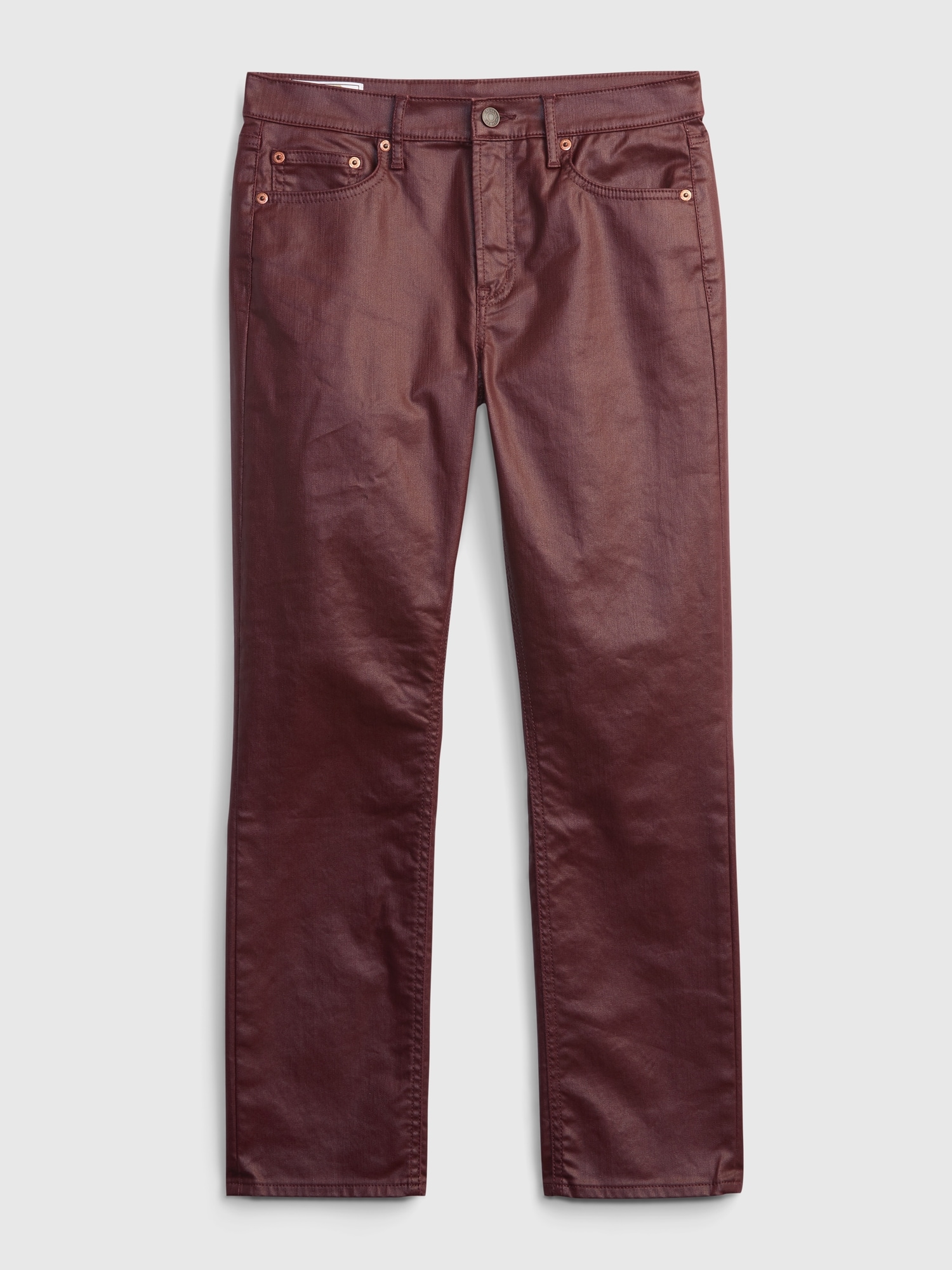 Mid Rise Vintage Slim Coated Jeans